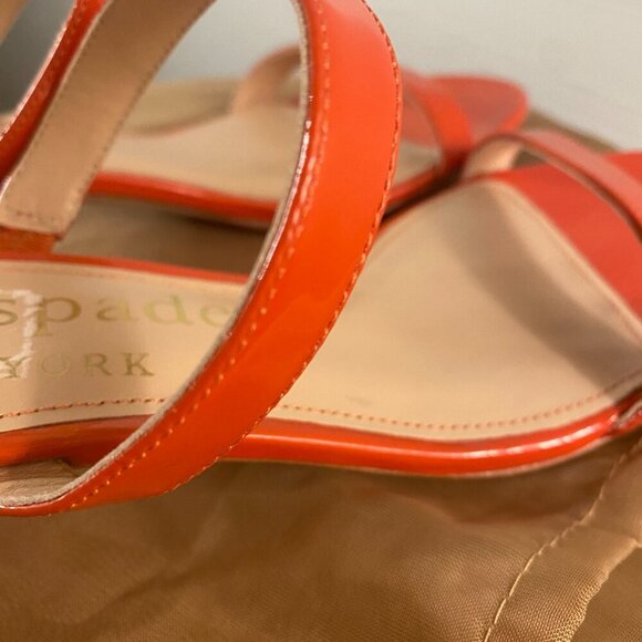 Rare Kate Spade Palm Springs Sandals Size 8.5, Italia Leather, Round Heel - Picture 8 of 10